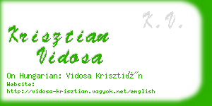 krisztian vidosa business card